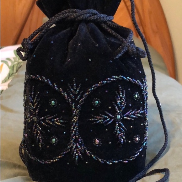 Handbags - SOLD!!! 3/$40 Handmade and Beaded Cinch Purse from Hungary